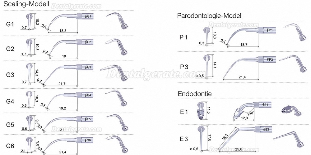 10Pcs Woodpecker Ultraschallspitzen Endodontie Spitzen E1 E2 E3 E3D E4 E4D E5 E5D E8 E9 E10D E11 E11D E14